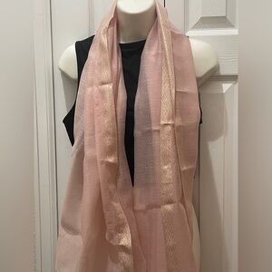 Elegant Pink and Gold Women's Scarf